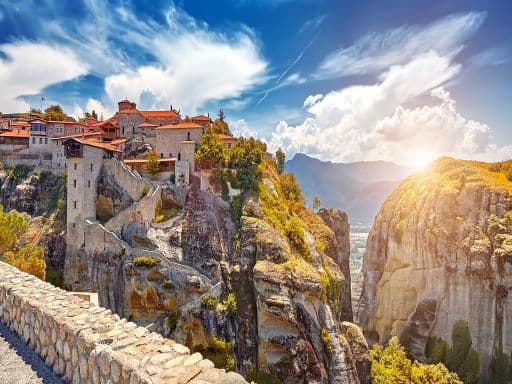 The Great Monastery of Varlaam on the high rock in Meteora