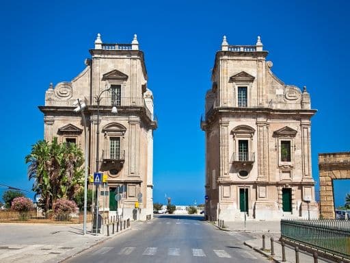 Porta Felice one of main gate of Palermo, Sicily